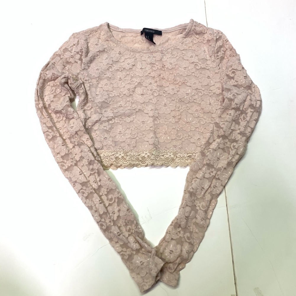 F21 Lace crop top